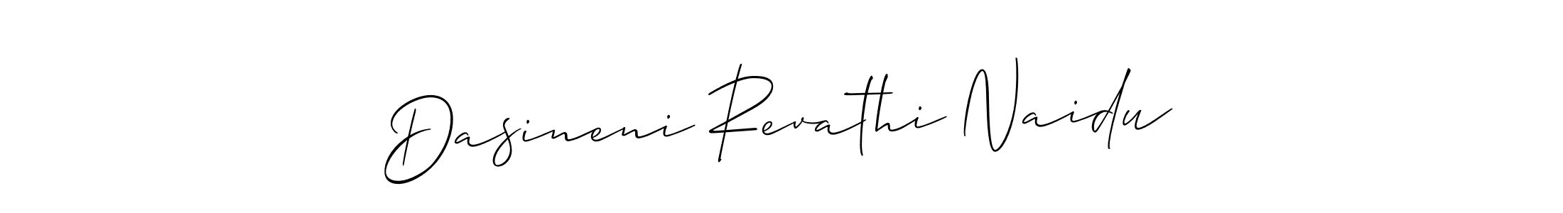 It looks lik you need a new signature style for name Dasineni Revathi Naidu. Design unique handwritten (Allison_Script) signature with our free signature maker in just a few clicks. Dasineni Revathi Naidu signature style 2 images and pictures png