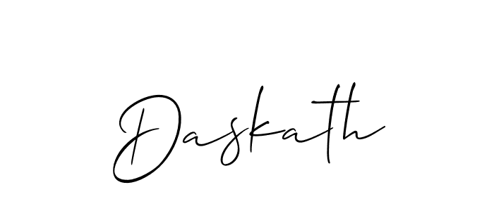 How to make Daskath signature? Allison_Script is a professional autograph style. Create handwritten signature for Daskath name. Daskath signature style 2 images and pictures png