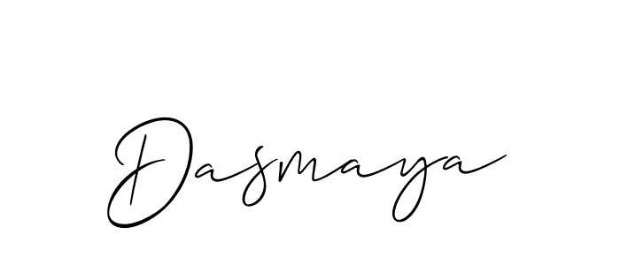 Create a beautiful signature design for name Dasmaya. With this signature (Allison_Script) fonts, you can make a handwritten signature for free. Dasmaya signature style 2 images and pictures png