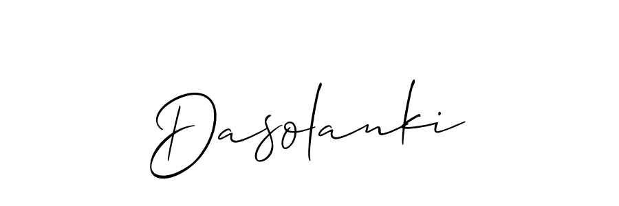 if you are searching for the best signature style for your name Dasolanki. so please give up your signature search. here we have designed multiple signature styles  using Allison_Script. Dasolanki signature style 2 images and pictures png