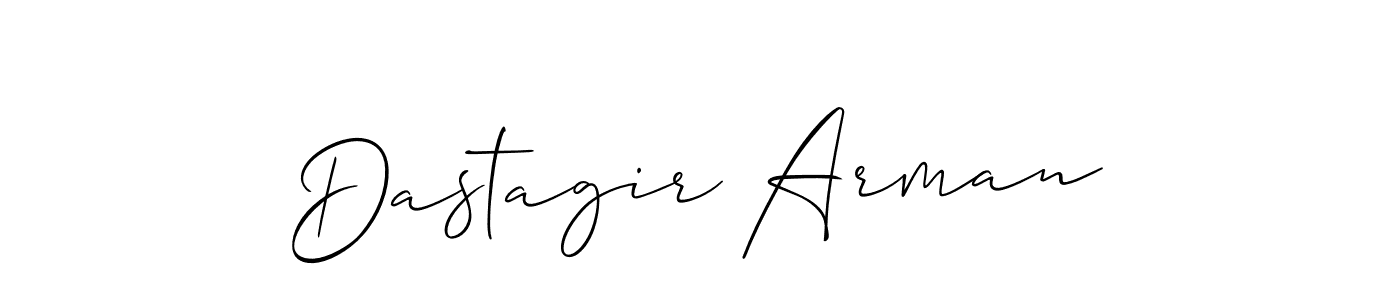 Design your own signature with our free online signature maker. With this signature software, you can create a handwritten (Allison_Script) signature for name Dastagir Arman. Dastagir Arman signature style 2 images and pictures png