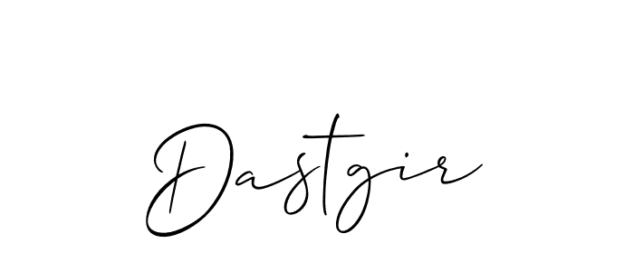 Create a beautiful signature design for name Dastgir. With this signature (Allison_Script) fonts, you can make a handwritten signature for free. Dastgir signature style 2 images and pictures png