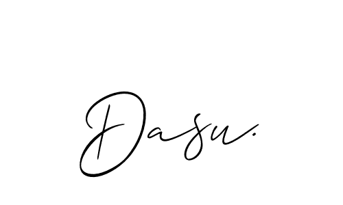 Also You can easily find your signature by using the search form. We will create Dasu. name handwritten signature images for you free of cost using Allison_Script sign style. Dasu. signature style 2 images and pictures png