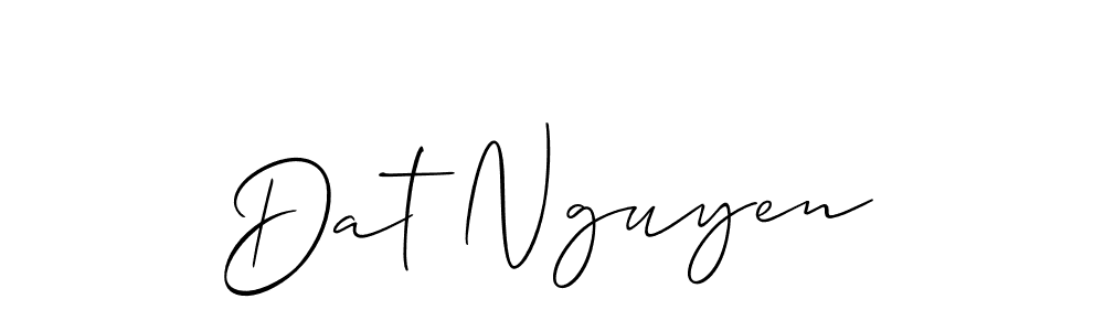 It looks lik you need a new signature style for name Dat Nguyen. Design unique handwritten (Allison_Script) signature with our free signature maker in just a few clicks. Dat Nguyen signature style 2 images and pictures png