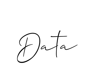 Make a beautiful signature design for name Data. With this signature (Allison_Script) style, you can create a handwritten signature for free. Data signature style 2 images and pictures png