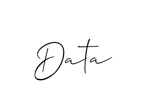 Create a beautiful signature design for name Data . With this signature (Allison_Script) fonts, you can make a handwritten signature for free. Data  signature style 2 images and pictures png