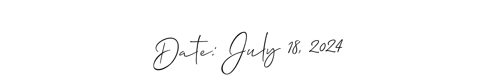 Use a signature maker to create a handwritten signature online. With this signature software, you can design (Allison_Script) your own signature for name Date: July 18, 2024. Date: July 18, 2024 signature style 2 images and pictures png