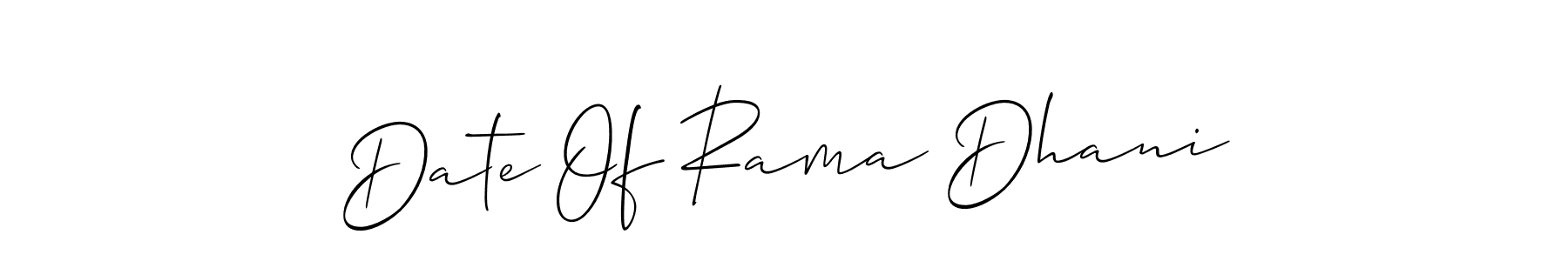 How to Draw Date Of Rama Dhani signature style? Allison_Script is a latest design signature styles for name Date Of Rama Dhani. Date Of Rama Dhani signature style 2 images and pictures png
