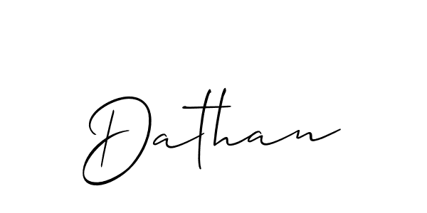 It looks lik you need a new signature style for name Dathan. Design unique handwritten (Allison_Script) signature with our free signature maker in just a few clicks. Dathan signature style 2 images and pictures png