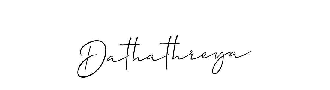 Also we have Dathathreya name is the best signature style. Create professional handwritten signature collection using Allison_Script autograph style. Dathathreya signature style 2 images and pictures png