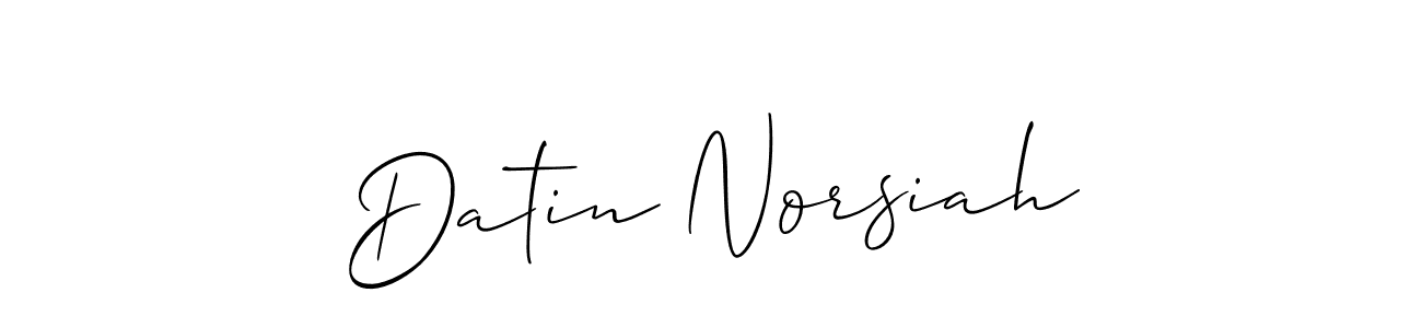 Best and Professional Signature Style for Datin Norsiah. Allison_Script Best Signature Style Collection. Datin Norsiah signature style 2 images and pictures png