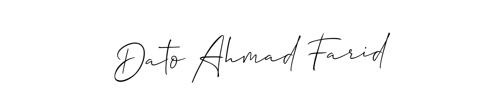 You can use this online signature creator to create a handwritten signature for the name Dato Ahmad Farid. This is the best online autograph maker. Dato Ahmad Farid signature style 2 images and pictures png