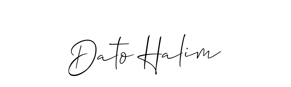 How to make Dato Halim signature? Allison_Script is a professional autograph style. Create handwritten signature for Dato Halim name. Dato Halim signature style 2 images and pictures png