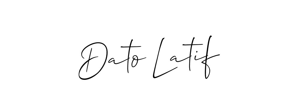 if you are searching for the best signature style for your name Dato Latif. so please give up your signature search. here we have designed multiple signature styles  using Allison_Script. Dato Latif signature style 2 images and pictures png