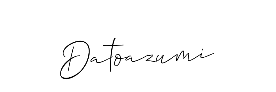 It looks lik you need a new signature style for name Datoazumi. Design unique handwritten (Allison_Script) signature with our free signature maker in just a few clicks. Datoazumi signature style 2 images and pictures png