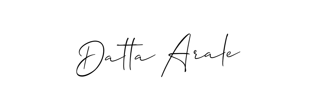 You should practise on your own different ways (Allison_Script) to write your name (Datta Arale) in signature. don't let someone else do it for you. Datta Arale signature style 2 images and pictures png