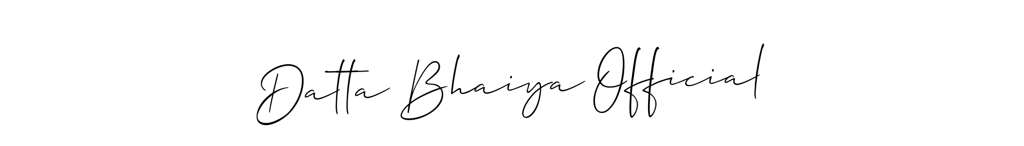 How to make Datta Bhaiya Official name signature. Use Allison_Script style for creating short signs online. This is the latest handwritten sign. Datta Bhaiya Official signature style 2 images and pictures png