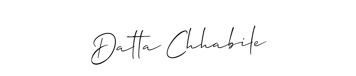 How to make Datta Chhabile name signature. Use Allison_Script style for creating short signs online. This is the latest handwritten sign. Datta Chhabile signature style 2 images and pictures png