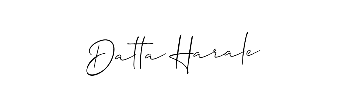 Also we have Datta Harale name is the best signature style. Create professional handwritten signature collection using Allison_Script autograph style. Datta Harale signature style 2 images and pictures png