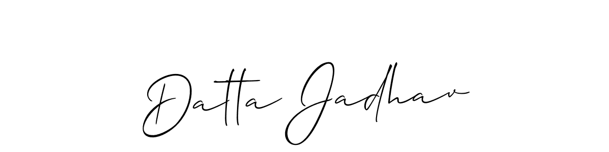 Design your own signature with our free online signature maker. With this signature software, you can create a handwritten (Allison_Script) signature for name Datta Jadhav. Datta Jadhav signature style 2 images and pictures png