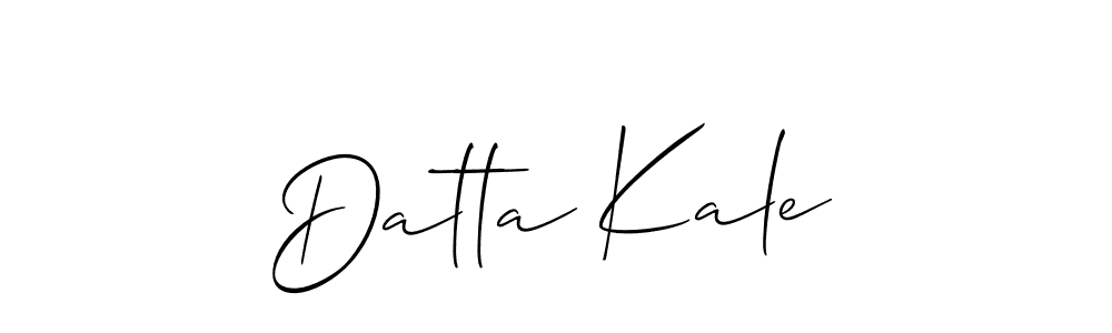 The best way (Allison_Script) to make a short signature is to pick only two or three words in your name. The name Datta Kale include a total of six letters. For converting this name. Datta Kale signature style 2 images and pictures png