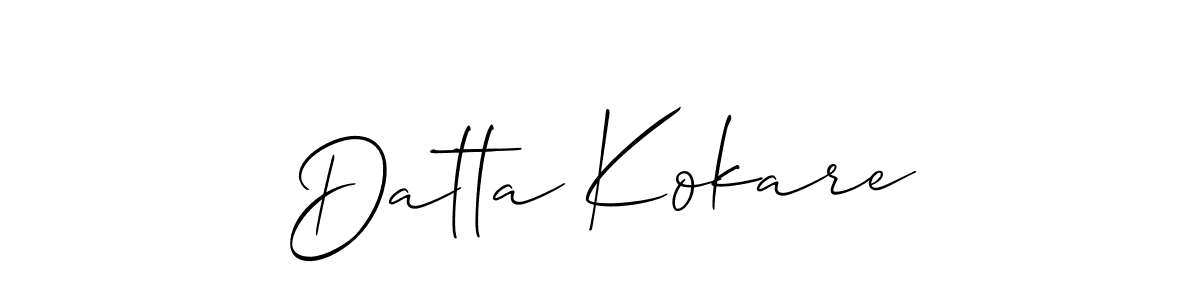 if you are searching for the best signature style for your name Datta Kokare. so please give up your signature search. here we have designed multiple signature styles  using Allison_Script. Datta Kokare signature style 2 images and pictures png