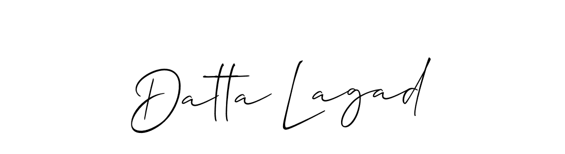 Create a beautiful signature design for name Datta Lagad. With this signature (Allison_Script) fonts, you can make a handwritten signature for free. Datta Lagad signature style 2 images and pictures png