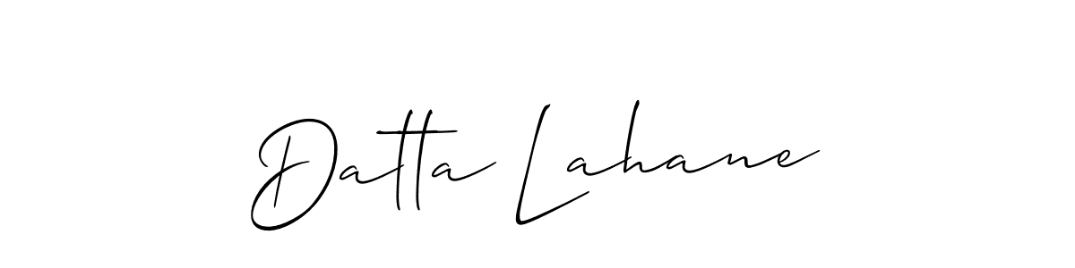 Also we have Datta Lahane name is the best signature style. Create professional handwritten signature collection using Allison_Script autograph style. Datta Lahane signature style 2 images and pictures png