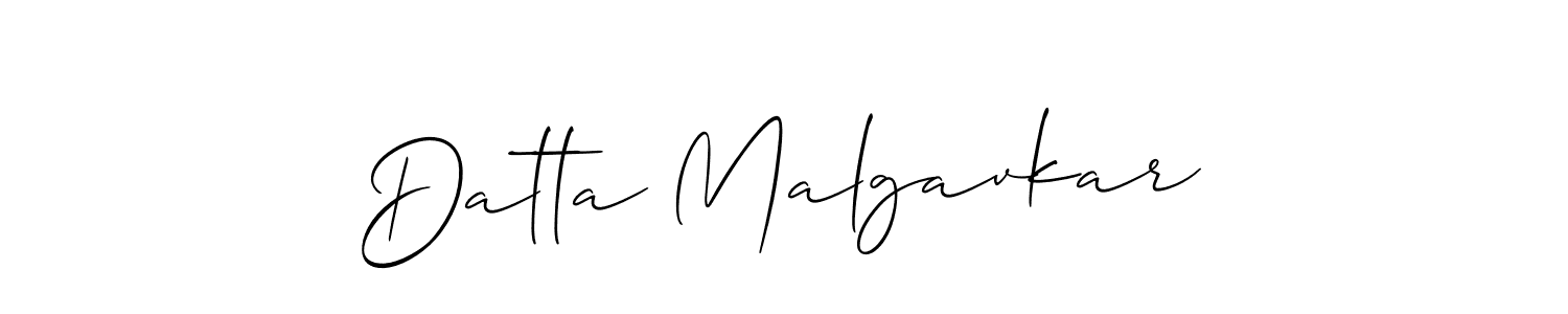 You should practise on your own different ways (Allison_Script) to write your name (Datta Malgavkar) in signature. don't let someone else do it for you. Datta Malgavkar signature style 2 images and pictures png