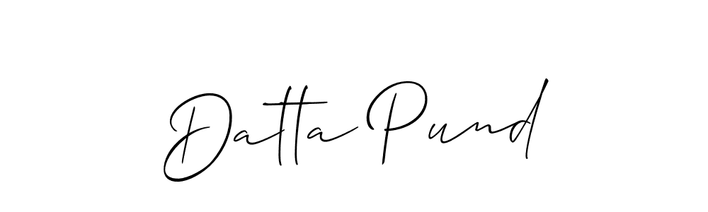 How to make Datta Pund name signature. Use Allison_Script style for creating short signs online. This is the latest handwritten sign. Datta Pund signature style 2 images and pictures png