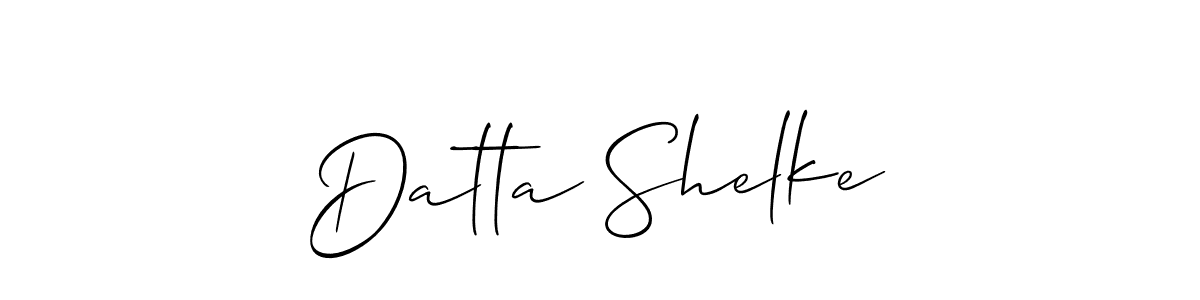 Make a beautiful signature design for name Datta Shelke. With this signature (Allison_Script) style, you can create a handwritten signature for free. Datta Shelke signature style 2 images and pictures png