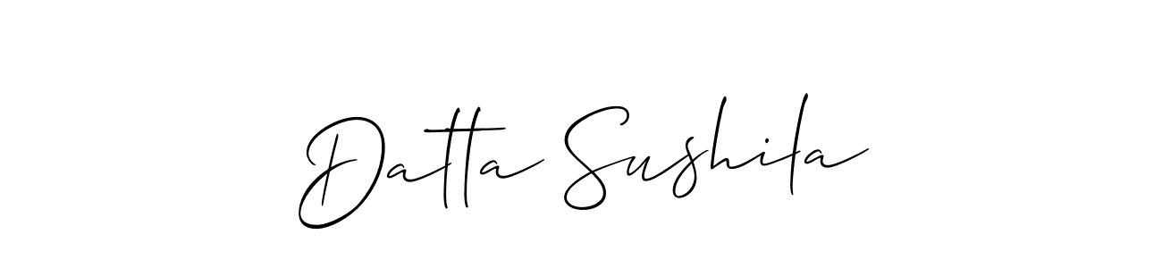 How to Draw Datta Sushila signature style? Allison_Script is a latest design signature styles for name Datta Sushila. Datta Sushila signature style 2 images and pictures png