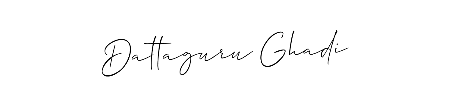 Create a beautiful signature design for name Dattaguru Ghadi. With this signature (Allison_Script) fonts, you can make a handwritten signature for free. Dattaguru Ghadi signature style 2 images and pictures png