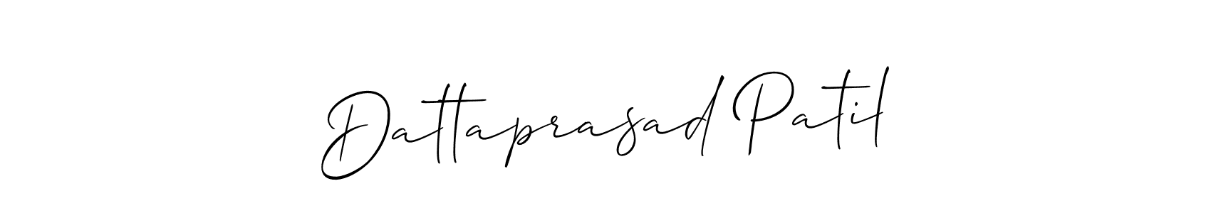 Use a signature maker to create a handwritten signature online. With this signature software, you can design (Allison_Script) your own signature for name Dattaprasad Patil. Dattaprasad Patil signature style 2 images and pictures png