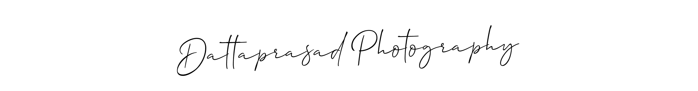 The best way (Allison_Script) to make a short signature is to pick only two or three words in your name. The name Dattaprasad Photography include a total of six letters. For converting this name. Dattaprasad Photography signature style 2 images and pictures png