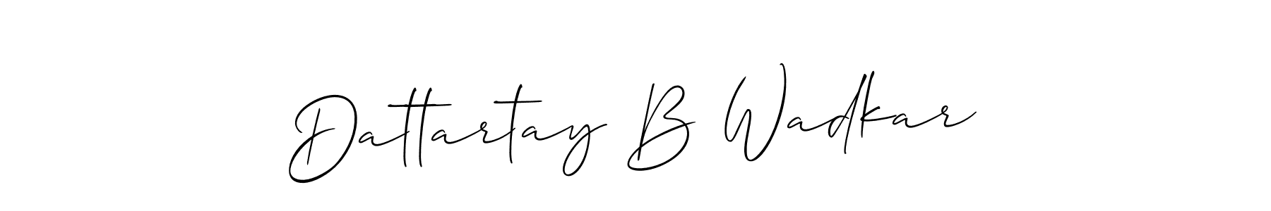 Dattartay B Wadkar stylish signature style. Best Handwritten Sign (Allison_Script) for my name. Handwritten Signature Collection Ideas for my name Dattartay B Wadkar. Dattartay B Wadkar signature style 2 images and pictures png