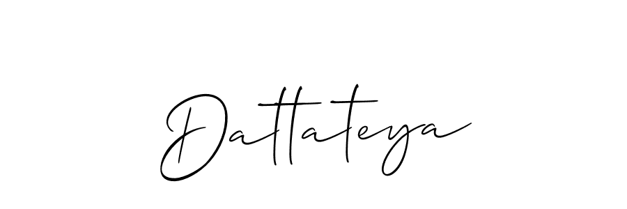 Create a beautiful signature design for name Dattateya. With this signature (Allison_Script) fonts, you can make a handwritten signature for free. Dattateya signature style 2 images and pictures png