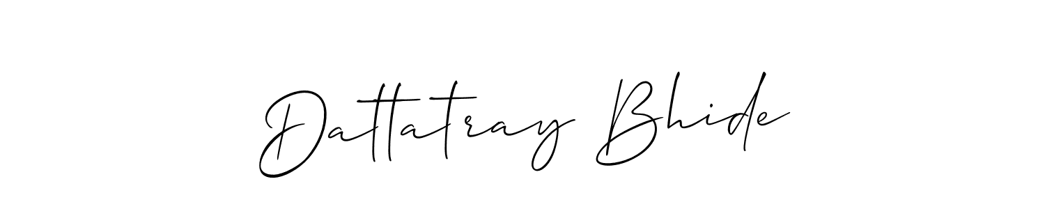 if you are searching for the best signature style for your name Dattatray Bhide. so please give up your signature search. here we have designed multiple signature styles  using Allison_Script. Dattatray Bhide signature style 2 images and pictures png