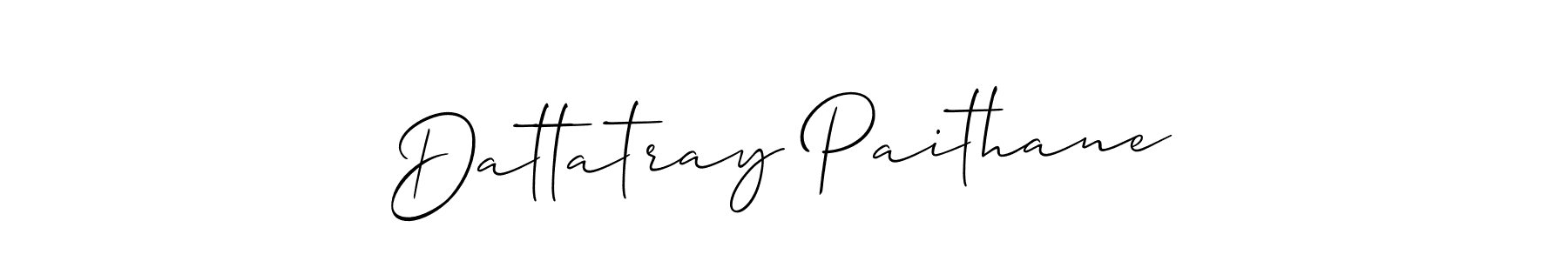 Make a short Dattatray Paithane signature style. Manage your documents anywhere anytime using Allison_Script. Create and add eSignatures, submit forms, share and send files easily. Dattatray Paithane signature style 2 images and pictures png