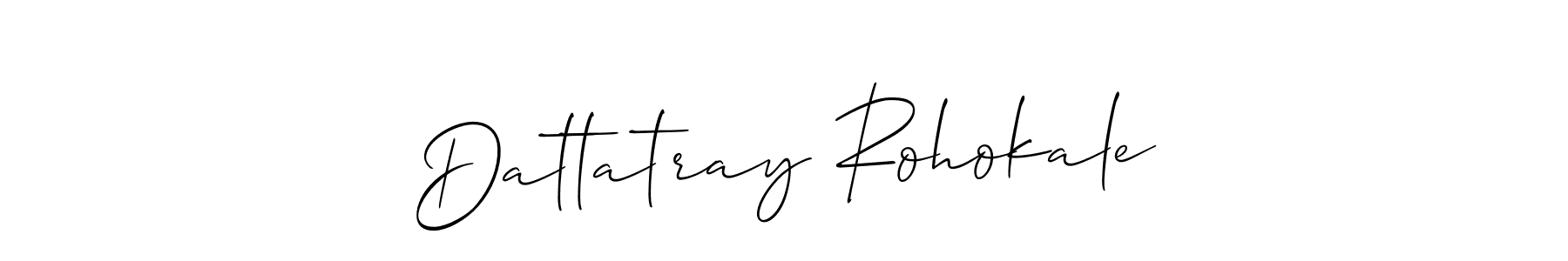 Similarly Allison_Script is the best handwritten signature design. Signature creator online .You can use it as an online autograph creator for name Dattatray Rohokale. Dattatray Rohokale signature style 2 images and pictures png