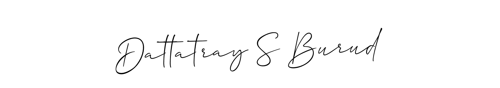 Allison_Script is a professional signature style that is perfect for those who want to add a touch of class to their signature. It is also a great choice for those who want to make their signature more unique. Get Dattatray S Burud name to fancy signature for free. Dattatray S Burud signature style 2 images and pictures png