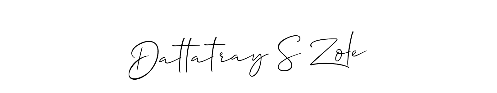 Make a short Dattatray S Zole signature style. Manage your documents anywhere anytime using Allison_Script. Create and add eSignatures, submit forms, share and send files easily. Dattatray S Zole signature style 2 images and pictures png