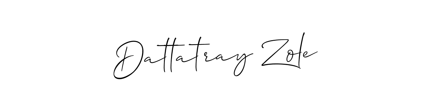 Use a signature maker to create a handwritten signature online. With this signature software, you can design (Allison_Script) your own signature for name Dattatray Zole. Dattatray Zole signature style 2 images and pictures png