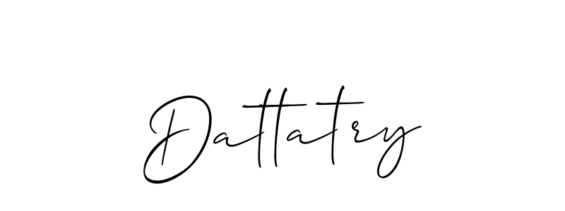 How to make Dattatry signature? Allison_Script is a professional autograph style. Create handwritten signature for Dattatry name. Dattatry signature style 2 images and pictures png