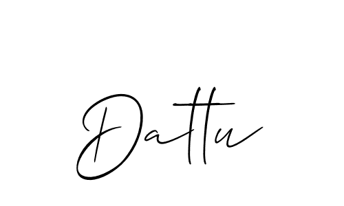 How to make Dattu name signature. Use Allison_Script style for creating short signs online. This is the latest handwritten sign. Dattu signature style 2 images and pictures png
