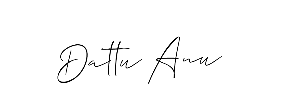 Make a short Dattu Anu signature style. Manage your documents anywhere anytime using Allison_Script. Create and add eSignatures, submit forms, share and send files easily. Dattu Anu signature style 2 images and pictures png