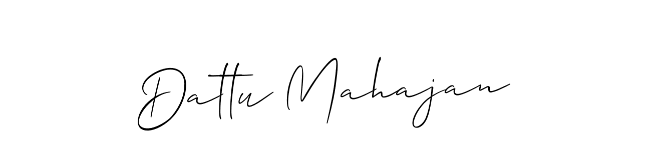 Use a signature maker to create a handwritten signature online. With this signature software, you can design (Allison_Script) your own signature for name Dattu Mahajan. Dattu Mahajan signature style 2 images and pictures png