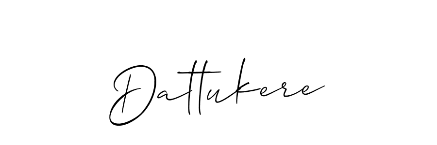 It looks lik you need a new signature style for name Dattukere. Design unique handwritten (Allison_Script) signature with our free signature maker in just a few clicks. Dattukere signature style 2 images and pictures png