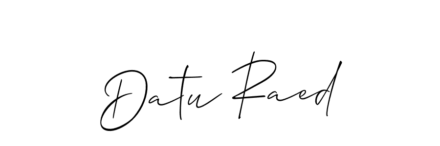 You should practise on your own different ways (Allison_Script) to write your name (Datu Raed) in signature. don't let someone else do it for you. Datu Raed signature style 2 images and pictures png