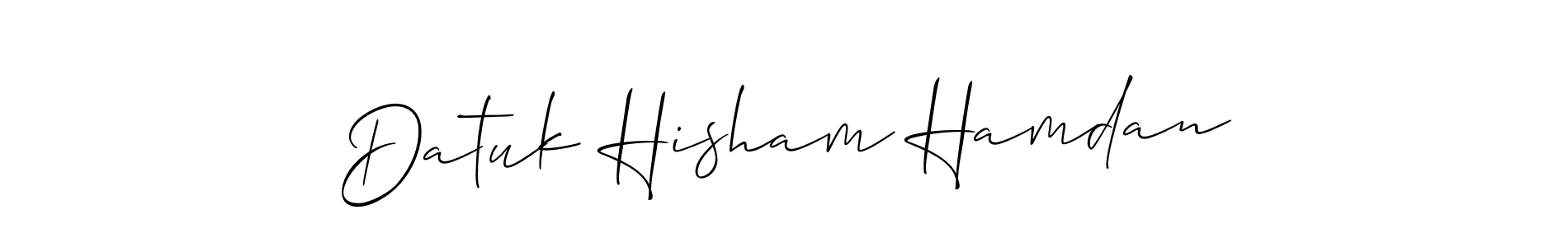 Best and Professional Signature Style for Datuk Hisham Hamdan. Allison_Script Best Signature Style Collection. Datuk Hisham Hamdan signature style 2 images and pictures png